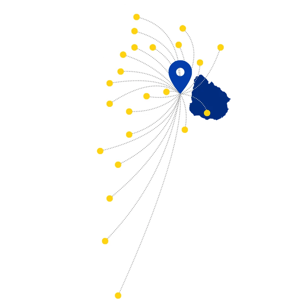 Mapa de cobertura de envíos Escaleras Alpina